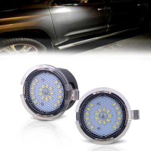 imageNilight 2PCS LED Side Mirror Puddle Lights Compatible with 20072020 Toyota Tundra 20082020 Toyota Sequoia 6000K WhiteWhiteToyota TundraSequoia 20072020