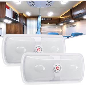 imageNilight 2pcs RV Interior Lights 12V24V LED Ceiling Light Fixture with ON Off Switch Inside Lighting Natural White 40004500K for Car RVs Trailer Camper BoatRV Interior Lights2PCS