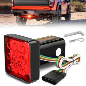 imageNilight 6Inch Oval Tail Light 2PCS 35LED Arrow Red Running Stop Brake Lights Surface Mount Waterproof for 12V Caravan Truck RV Camper Trailer BusLED Brake Trailer Light 1PCS