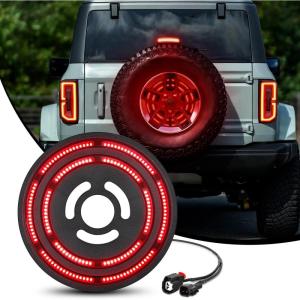 imageNilight JK Side Marker Light 8LED Smoked Lens Amber Front Fender Indicator Turn Signals Lights IP67 Waterproof Clearance Lamp Compatible with 20072017 Wrangler JKUFord Bronco 20212023 Tire Brake Light