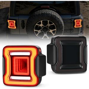 imageNilight JK Side Marker Light 8LED Smoked Lens Amber Front Fender Indicator Turn Signals Lights IP67 Waterproof Clearance Lamp Compatible with 20072017 Wrangler JKUJL 20182026 Tail Light