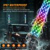 imageNilight LED Whip Light 1 PC 5FT COB RGB Spiral Lighted Antenna with Spring Base Bluetooth App amp Remote Control DIY Chasing Patterns amp Music Sync Safety Whips for ATV UTV RZR Polaris CanAm TruckRGB FatRemote APP Control