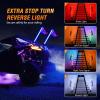 imageNilight LED Whip Light 1 PC 5FT COB RGB Spiral Lighted Antenna with Spring Base Bluetooth App amp Remote Control DIY Chasing Patterns amp Music Sync Safety Whips for ATV UTV RZR Polaris CanAm TruckRGB FatRemote APP Control