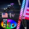 imageNilight LED Whip Light 1 PC 5FT COB RGB Spiral Lighted Antenna with Spring Base Bluetooth App amp Remote Control DIY Chasing Patterns amp Music Sync Safety Whips for ATV UTV RZR Polaris CanAm TruckRGB COBRemote APP Control