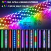 imageNilight LED Whip Light 1 PC 5FT COB RGB Spiral Lighted Antenna with Spring Base Bluetooth App amp Remote Control DIY Chasing Patterns amp Music Sync Safety Whips for ATV UTV RZR Polaris CanAm TruckRGB FatRemote APP Control