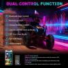 imageNilight LED Whip Light 1 PC 5FT COB RGB Spiral Lighted Antenna with Spring Base Bluetooth App amp Remote Control DIY Chasing Patterns amp Music Sync Safety Whips for ATV UTV RZR Polaris CanAm TruckRGB COBRemote APP Control