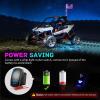 imageNilight LED Whip Light 1 PC 5FT COB RGB Spiral Lighted Antenna with Spring Base Bluetooth App amp Remote Control DIY Chasing Patterns amp Music Sync Safety Whips for ATV UTV RZR Polaris CanAm TruckRGB COBRemote APP Control