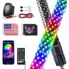 imageNilight LED Whip Light 1 PC 5FT COB RGB Spiral Lighted Antenna with Spring Base Bluetooth App amp Remote Control DIY Chasing Patterns amp Music Sync Safety Whips for ATV UTV RZR Polaris CanAm TruckRGB FatRemote APP Control