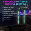 imageNilight LED Whip Light 1 PC 5FT COB RGB Spiral Lighted Antenna with Spring Base Bluetooth App amp Remote Control DIY Chasing Patterns amp Music Sync Safety Whips for ATV UTV RZR Polaris CanAm TruckRGB COBRemote APP Control