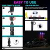 imageNilight LED Whip Light 1 PC 5FT COB RGB Spiral Lighted Antenna with Spring Base Bluetooth App amp Remote Control DIY Chasing Patterns amp Music Sync Safety Whips for ATV UTV RZR Polaris CanAm TruckRGB COBRemote APP Control