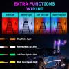 imageNilight LED Whip Light 1 PC 5FT COB RGB Spiral Lighted Antenna with Spring Base Bluetooth App amp Remote Control DIY Chasing Patterns amp Music Sync Safety Whips for ATV UTV RZR Polaris CanAm TruckRGB COBRemote APP Control