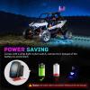imageNilight LED Whip Light 1 PC 5FT COB RGB Spiral Lighted Antenna with Spring Base Bluetooth App amp Remote Control DIY Chasing Patterns amp Music Sync Safety Whips for ATV UTV RZR Polaris CanAm TruckRGB COBRemote APP Control