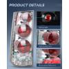 imageNilight Taillight Assembly Compatible with 2003 2004 2005 2006 2007 2008 2009 2010 2011 2012 2013 2014 Chevy Express GMC Savana 1500 20032023 Chevrolet Express GMC Savana 2500 3500 Rear Tail LightChrome Housing