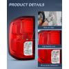 imageNilight Taillight Assembly Compatible with 2016 2017 2018 Chevy Silverado 1500 LED Models Tail Light OE Style Rear Lamp Replacement Driver and Passenger Side