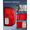 imageNilight Taillight Assembly Compatible with 2016 2017 2018 Chevy Silverado 1500 LED Models Tail Light OE Style Rear Outer Lamp Replacement Passenger Side