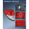 imageNilight Taillight Assembly Compatible with 2016 2017 2018 Honda HRV Red Pink Tail Light OE Style Rear Outer Lamp Replacement Driver SideClear