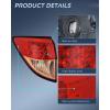 imageNilight Taillight Assembly Compatible with 2016 2017 2018 Honda HRV Red Pink Tail Light OE Style Rear Outer Lamp Replacement Driver SideRed Pink