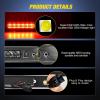 imageNilight Third Brake Light Tail High Mount 3rd Stop Lights Smoked Lens Compatible with Ford Mustang 1999 2000 2001 2002 2003 2004 Car Rear Center Cab LampCherokee 20052010 S