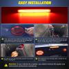 imageNilight Third Brake Light Tail High Mount 3rd Stop Lights Smoked Lens Compatible with Ford Mustang 1999 2000 2001 2002 2003 2004 Car Rear Center Cab LampCorvette C5 20052013