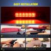 imageNilight Third Brake Light Tail High Mount 3rd Stop Lights Smoked Lens Compatible with Ford Mustang 1999 2000 2001 2002 2003 2004 Car Rear Center Cab LampCherokee 20052010 S