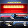 imageNilight Third Brake Light Tail High Mount 3rd Stop Lights Smoked Lens Compatible with Toyota 4Runner 2003 2004 2005 2006 2007 2008 2009 NonSpoiler Version Van SUV Rear Center Cab LampExplorer 20022010Escape 20082012
