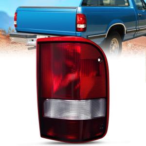 imageNilight Taillight Assembly Compatible with 1993 1994 1995 1996 1997 Ford Ranger Red Clear Tail Light OE Style Rear Lamp Replacement Passenger SideDark RedPassenger Side