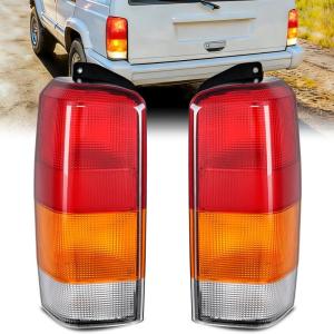 imageNilight Taillight Assembly Compatible with 1997 1998 1999 2000 2001 Jeep Cherokee Limited SE Sport XJ XJ Chassis Rear Tail Light Lamp Replacement OE Style Smoked Black Drive and Passenger SideRed