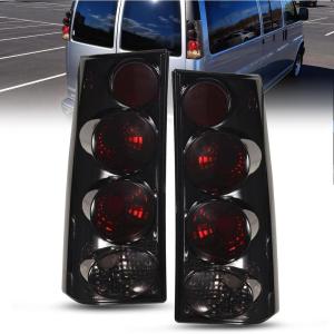 imageNilight Taillight Assembly Compatible with 2003 2004 2005 2006 2007 2008 2009 2010 2011 2012 2013 2014 Chevy Express GMC Savana 1500 20032023 Chevrolet Express GMC Savana 2500 3500 Rear Tail LightSmoked Housing