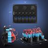 imageNilight  90115C 3 Gang Rocker Switch Panel Waterproof PreWired Aluminum Switch Panel with Dual USB Charger Socket amp Cigarette Lighter Socket 12V 24VDC ON Off Switch Panel for Cars Rvs TrucksBlue