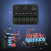 imageNilight  90115C 3 Gang Rocker Switch Panel Waterproof PreWired Aluminum Switch Panel with Dual USB Charger Socket amp Cigarette Lighter Socket 12V 24VDC ON Off Switch Panel for Cars Rvs TrucksGreen