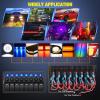imageNilight  90115C 3 Gang Rocker Switch Panel Waterproof PreWired Aluminum Switch Panel with Dual USB Charger Socket amp Cigarette Lighter Socket 12V 24VDC ON Off Switch Panel for Cars Rvs TrucksBlue