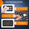 imageNilight 120PCS Switch Panel Stickers Multifunction Button Sticker for 68 Gang Label Decal for Circuit Cars Marine Boats RV Truck Vehicle Text Dashboard