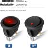 imageNilight 12PCS Round Rocker Switches 12V 24V 20A Red LED Toggle swtiches SPST 3 Pin 2 Position for Car Truck Vehicle Boat Marine Rocker On Off Control12PCS Switch Red