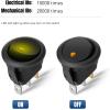 imageNilight 12PCS Round Rocker Switches 12V 24V 20A Red LED Toggle swtiches SPST 3 Pin 2 Position for Car Truck Vehicle Boat Marine Rocker On Off Control12PCS Switch Amber