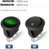 imageNilight 12PCS Round Rocker Switches 12V 24V 20A Red LED Toggle swtiches SPST 3 Pin 2 Position for Car Truck Vehicle Boat Marine Rocker On Off Control12PCS Switch Green