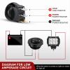 imageNilight 12PCS Round Rocker Switches 12V 24V 20A Red LED Toggle swtiches SPST 3 Pin 2 Position for Car Truck Vehicle Boat Marine Rocker On Off ControlAmber LED Switch  Switch Holder
