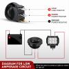 imageNilight 12PCS Round Rocker Switches 12V 24V 20A Red LED Toggle swtiches SPST 3 Pin 2 Position for Car Truck Vehicle Boat Marine Rocker On Off ControlBlue LED Switch  Switch Holder