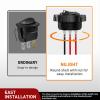 imageNilight 12PCS Round Rocker Switches 12V 24V 20A Red LED Toggle swtiches SPST 3 Pin 2 Position for Car Truck Vehicle Boat Marine Rocker On Off ControlGreen LED Switch  Switch Holder