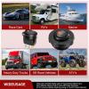 imageNilight 12PCS Round Rocker Switches 12V 24V 20A Red LED Toggle swtiches SPST 3 Pin 2 Position for Car Truck Vehicle Boat Marine Rocker On Off ControlRed LED Switch  Switch Holder