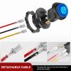 imageNilight 12PCS Round Rocker Switches 12V 24V 20A Red LED Toggle swtiches SPST 3 Pin 2 Position for Car Truck Vehicle Boat Marine Rocker On Off ControlWaterproof Switch  Switch Holder