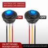 imageNilight 12PCS Round Rocker Switches 12V 24V 20A Red LED Toggle swtiches SPST 3 Pin 2 Position for Car Truck Vehicle Boat Marine Rocker On Off ControlWaterproof Switch  Switch Holder