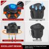 imageNilight 12PCS Round Rocker Switches 12V 24V 20A Red LED Toggle swtiches SPST 3 Pin 2 Position for Car Truck Vehicle Boat Marine Rocker On Off ControlWaterproof Switch  Switch Holder