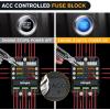 imageNilight 12V24V Camping Electrical System Centre Battery Power Control Box Fuse Block Switches Cigar Socket Voltmeter USB Charger Anderson Connector Ideal for RV Car Canopy Caravan Camper Trailer Van6Way Fuse Block wRelay