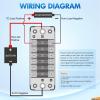 imageNilight 12V24V Camping Electrical System Centre Battery Power Control Box Fuse Block Switches Cigar Socket Voltmeter USB Charger Anderson Connector Ideal for RV Car Canopy Caravan Camper Trailer Van6 Way Fuse Block