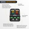imageNilight 12V24V Camping Electrical System Centre Battery Power Control Box Fuse Block Switches Cigar Socket Voltmeter USB Charger Anderson Connector Ideal for RV Car Canopy Caravan Camper Trailer Van6Way Fuse Block wRelay