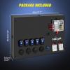 imageNilight 12V24V Camping Electrical System Centre Battery Power Control Box Fuse Block Switches Cigar Socket Voltmeter USB Charger Anderson Connector Ideal for RV Car Canopy Caravan Camper Trailer Van12V24V Camping Electrical System Box