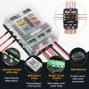 imageNilight 12V24V Camping Electrical System Centre Battery Power Control Box Fuse Block Switches Cigar Socket Voltmeter USB Charger Anderson Connector Ideal for RV Car Canopy Caravan Camper Trailer Van6Way Fuse Block wRelay