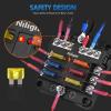 imageNilight 12V24V Camping Electrical System Centre Battery Power Control Box Fuse Block Switches Cigar Socket Voltmeter USB Charger Anderson Connector Ideal for RV Car Canopy Caravan Camper Trailer Van6Way Fuse Block