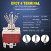 imageNilight 3PCS White LED Toggle Switches 12V 20A 3 Pin 2 Position ON Off SPST Heavy Duty Rocker Switch for Auto Car Marine RV Vehicles Truck Boat Dash2PCS Momentary onoffOn