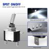 imageNilight 3PCS White LED Toggle Switches 12V 20A 3 Pin 2 Position ON Off SPST Heavy Duty Rocker Switch for Auto Car Marine RV Vehicles Truck Boat Dash3PCS LED Switch White